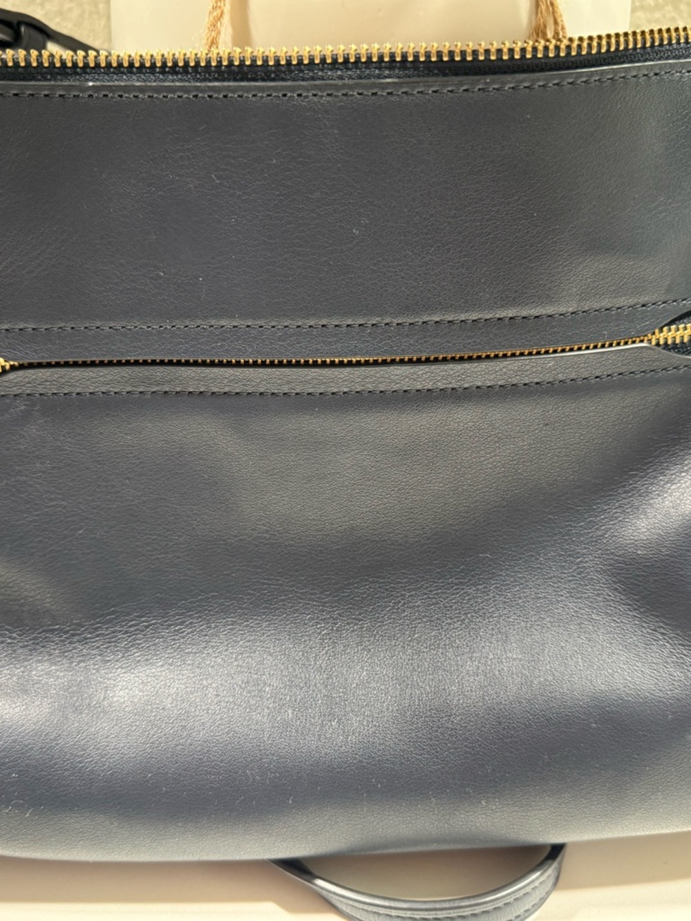Coach Navy Leather Studded Crossbody with Gold Hardware - Picture 3 of 8